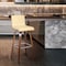 Armen Living Vienna 30" Swivel Bar Stool in Walnut Wood Finish with Cream Faux Leather LCVIBACRWA30 - alternate 11